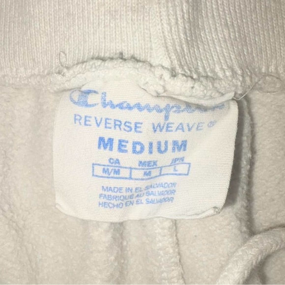 Champion Reverse Weave Sweat Shorts in WHITE - Size M - Picture 2 of 4